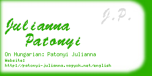 julianna patonyi business card